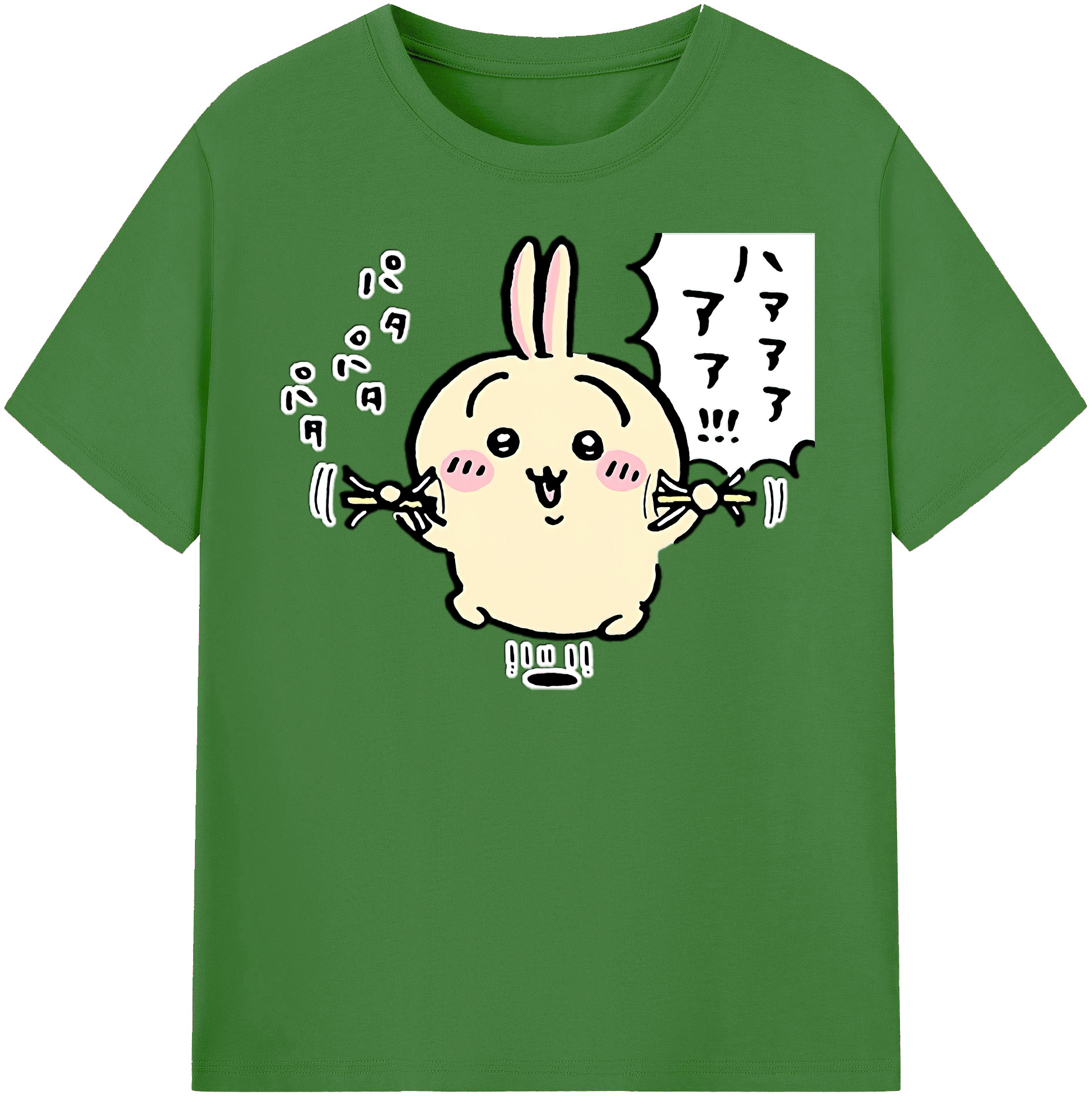 （画像用） ちいかわ うさぎ Chii-kawa usagi レディースカジュアルプリントTシャツ（綿100％）